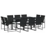Juego de comedor de jardín 11 piezas textileno negro de , Conjuntos de jardín - Ref: Foro24-3295124, Precio: 445,55 €, Descue...