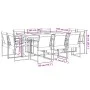 Juego de comedor de jardín 11 piezas textileno negro de , Conjuntos de jardín - Ref: Foro24-3295124, Precio: 445,55 €, Descue...