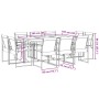 Juego de comedor de jardín 11 piezas textileno negro by , Garden sets - Ref: Foro24-3295124, Price: 451,80 €, Discount: %