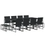 Juego de comedor de jardín 13 piezas textileno negro de , Conjuntos de jardín - Ref: Foro24-3295130, Precio: 537,88 €, Descue...