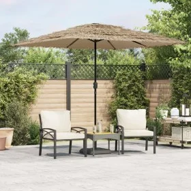 Sombrilla de jardín con poste de acero marrón 248x248x248 cm by , Umbrellas - Ref: Foro24-4005089, Price: 114,01 €, Discount: %
