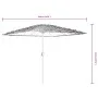 Gartenschirm mit braunem Stahlmast 248x248x248 cm. von , Sonnenschirme - Ref: Foro24-4005089, Preis: 114,54 €, Rabatt: %