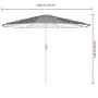 Gartenschirm mit braunem Stahlmast 388x388x248 cm von , Sonnenschirme - Ref: Foro24-4005113, Preis: 145,77 €, Rabatt: %