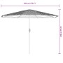Sombrilla de jardín con poste de acero marrón 388x388x248 cm by , Umbrellas - Ref: Foro24-4005113, Price: 155,74 €, Discount: %