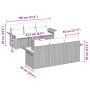Conjunto de sofá de jardín 7 pcs Gris Poliratán