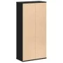 Schwarzes Regal aus Holzwerkstoff 50x25x105 cm von , Bücherregale und Regale - Ref: Foro24-852790, Preis: 59,75 €, Rabatt: %