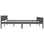 Solid gray pine wood bed frame 200x200 cm by vidaXL, Beds and slatted bases - Ref: Foro24-322130, Price: 137,46 €, Discount: %