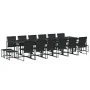 Juego de comedor de jardín 17 piezas textileno negro de , Conjuntos de jardín - Ref: Foro24-3295132, Precio: 784,54 €, Descue...
