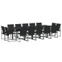 Juego de comedor de jardín 15 piezas textileno negro by , Garden sets - Ref: Foro24-3295126, Price: 709,06 €, Discount: %