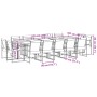 Juego de comedor de jardín 15 piezas textileno negro by , Garden sets - Ref: Foro24-3295126, Price: 709,06 €, Discount: %