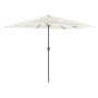 Sombrilla de jardín con poste de acero blanca 300x200x250 cm de , Sombrillas - Ref: Foro24-4005096, Precio: 86,71 €