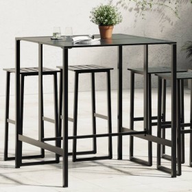 Mesa alta de bar acero recubrimiento polvo negro 100x100x110 cm von , Gartentische - Ref: Foro24-4009269, Preis: 192,72 €, Ra...
