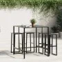 Mesa alta de bar acero recubrimiento polvo negro 100x100x110 cm by , Garden tables - Ref: Foro24-4009269, Price: 170,04 €, Di...