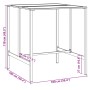 Mesa alta de bar acero recubrimiento polvo negro 100x100x110 cm by , Garden tables - Ref: Foro24-4009269, Price: 192,72 €, Di...