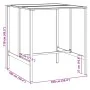 Mesa alta de bar acero recubrimiento polvo negro 100x100x110 cm by , Garden tables - Ref: Foro24-4009269, Price: 170,04 €, Di...