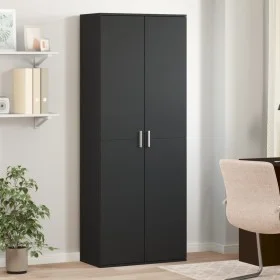 Hoher schwarzer Schrank aus Spanplatte, 70x35x180 cm. von , Schließfächer und Lagerschränke - Ref: Foro24-3276659, Preis: 178...