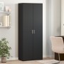 Hoher schwarzer Schrank aus Spanplatte, 70x35x180 cm. von , Schließfächer und Lagerschränke - Ref: Foro24-3276659, Preis: 181...