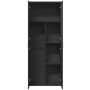Hoher schwarzer Schrank aus Spanplatte, 70x35x180 cm. von , Schließfächer und Lagerschränke - Ref: Foro24-3276659, Preis: 181...
