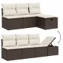Set sofás de jardín 8 piezas y cojines ratán sintético marrón by , Garden sets - Ref: Foro24-3274993, Price: 561,68 €, Discou...