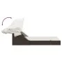 Tumbona doble con capota y cojines ratán sintético marrón by , Loungers - Ref: Foro24-368638, Price: 263,99 €, Discount: %