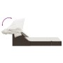 Tumbona doble con capota y cojines ratán sintético marrón by , Loungers - Ref: Foro24-368638, Price: 268,70 €, Discount: %