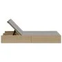 Doppel-Liegestuhl mit beigen Kunststoff-Rattan-Kissen. von , Liegen - Ref: Foro24-368631, Preis: 259,35 €, Rabatt: %