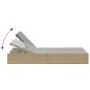 Doppel-Liegestuhl mit beigen Kunststoff-Rattan-Kissen. von , Liegen - Ref: Foro24-368631, Preis: 259,35 €, Rabatt: %