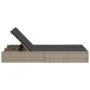 Doppel-Liegestuhl mit hellgrauen synthetischen Rattan-Kissen. von , Liegen - Ref: Foro24-368633, Preis: 263,90 €, Rabatt: %