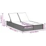 Doppel-Liegestuhl mit hellgrauen synthetischen Rattan-Kissen. von , Liegen - Ref: Foro24-368633, Preis: 263,90 €, Rabatt: %