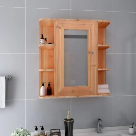 Armario de baño con espejo color roble 66x17x63 cm MDF