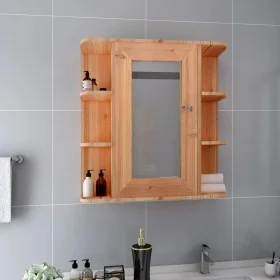 Bathroom cabinet with mirror oak color 66x17x63 cm MDF by vidaXL, bathroom vanities - Ref: Foro24-323603, Price: 125,71 €, Di...