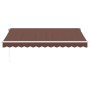 Toldo retráctil manual con luz LED marrón 350x250 cm by , Awnings - Ref: Foro24-3215377, Price: 277,95 €, Discount: %