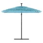 Gartenschirm mit blauem Stahlmast 246x246x230 cm von , Sonnenschirme - Ref: Foro24-4005075, Preis: 158,47 €, Rabatt: %