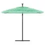 Sombrilla de jardín con poste de acero verde 269x269x235 cm de , Sombrillas - Ref: Foro24-4005080, Precio: 130,70 €, Descuent...