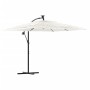 Sombrilla de jardín con poste de acero blanca 246x246x230 cm by , Umbrellas - Ref: Foro24-4005077, Price: 138,64 €, Discount: %