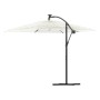 Sombrilla de jardín con poste de acero blanca 246x246x230 cm by , Umbrellas - Ref: Foro24-4005077, Price: 138,64 €, Discount: %