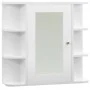 Badezimmerschrank mit weißem Spiegel 66x17x63 cm MDF von vidaXL, Badezimmerwaschtische - Ref: Foro24-323601, Preis: 76,44 €, ...