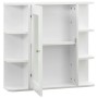 Badezimmerschrank mit weißem Spiegel 66x17x63 cm MDF von vidaXL, Badezimmerwaschtische - Ref: Foro24-323601, Preis: 77,19 €, ...