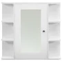Badezimmerschrank mit weißem Spiegel 66x17x63 cm MDF von vidaXL, Badezimmerwaschtische - Ref: Foro24-323601, Preis: 76,44 €, ...