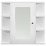 Badezimmerschrank mit weißem Spiegel 66x17x63 cm MDF von vidaXL, Badezimmerwaschtische - Ref: Foro24-323601, Preis: 77,19 €, ...