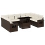 Set de sofás de jardín 10 pzas y cojines ratán sintético marrón by , Garden sets - Ref: Foro24-3268113, Price: 675,86 €, Disc...
