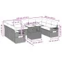 Set de sofás de jardín 10 pzas y cojines ratán sintético marrón by , Garden sets - Ref: Foro24-3268113, Price: 700,87 €, Disc...