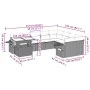 Gartensofa-Set mit 10-teiligen beigen Kissen aus synthetischem Rattan. von , Gartensets - Ref: Foro24-3268139, Preis: 654,86 ...