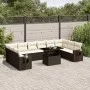 Set de sofás de jardín 11 pzas cojines ratán sintético marrón de , Conjuntos de jardín - Ref: Foro24-3268153, Precio: 763,95 ...