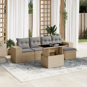 Juego de sofás jardín con cojines 6 pzas ratán sintético beige by , Garden sets - Ref: Foro24-3269129, Price: 411,78 €, Disco...
