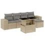Juego de sofás jardín con cojines 6 pzas ratán sintético beige by , Garden sets - Ref: Foro24-3269129, Price: 411,78 €, Disco...