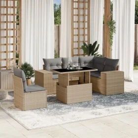 Juego de sofás jardín con cojines 6 pzas ratán sintético beige by , Garden sets - Ref: Foro24-3269169, Price: 444,98 €, Disco...