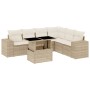 Set sofás de jardín 7 piezas y cojines ratán sintético beige by , Garden sets - Ref: Foro24-3269188, Price: 515,28 €, Discoun...