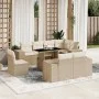 Set de sofás de jardín 9 pzas con cojines ratán sintético beige by , Garden sets - Ref: Foro24-3269298, Price: 722,27 €, Disc...