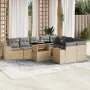 Juego de sofás jardín con cojines beige 10 pzas ratán sintético de , Conjuntos de jardín - Ref: Foro24-3269389, Precio: 669,1...